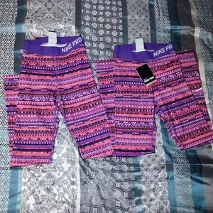 2 sets of Nike hyper warm leggings women xs for petite women